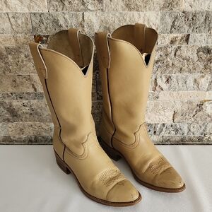Thom McAN  Riders Cowboy Western Boots   Tan Leather